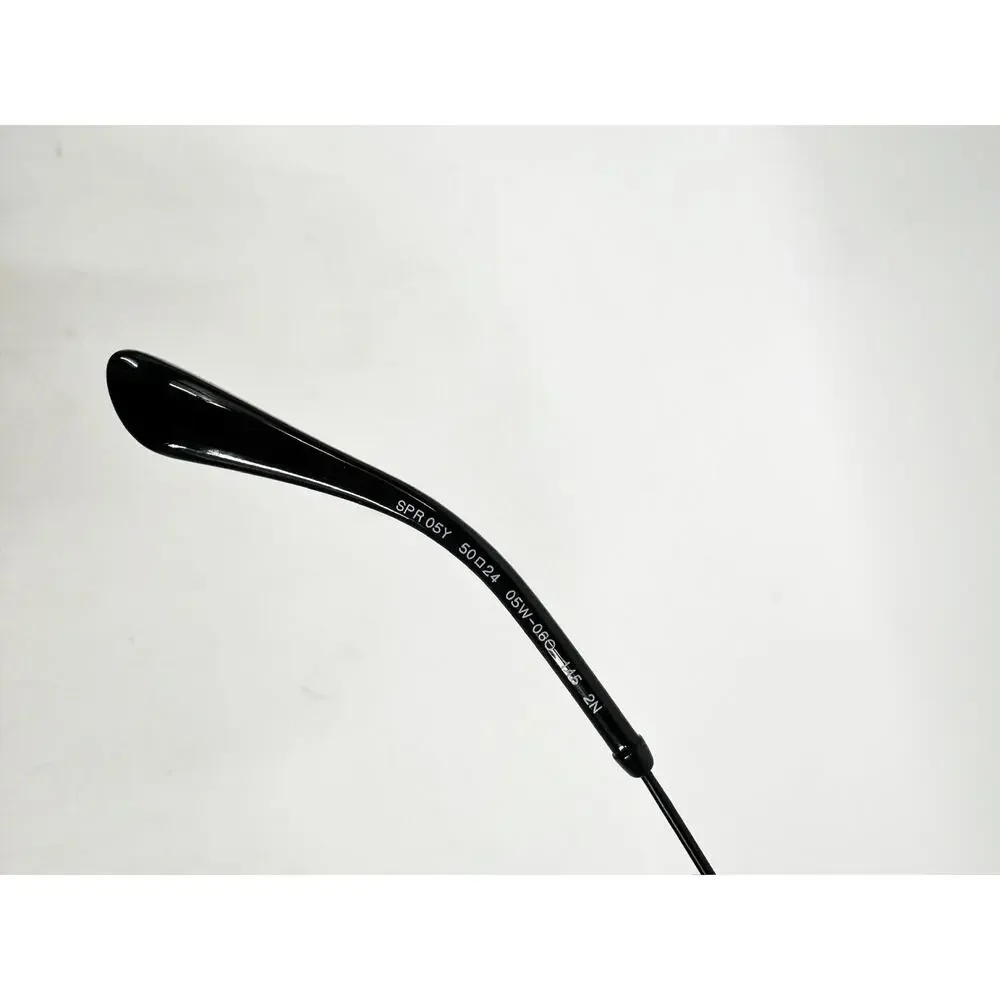 Prada SPR05Y Black Marble‎ Pink Lens Oval 50mm Sunglasses